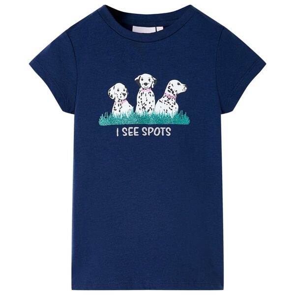 T-shirt pour enfants bleu marine 116