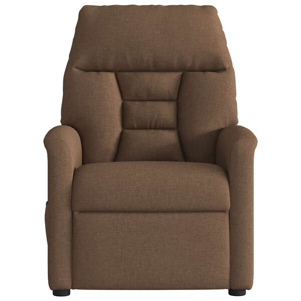 vidaXL Fauteuil inclinable de massage électrique marron tissu