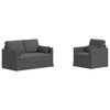 vidaXL Ensemble de Canap&eacute;s 2 pcs Gris fonc&eacute; 139 x 78 x 80 cm tissu