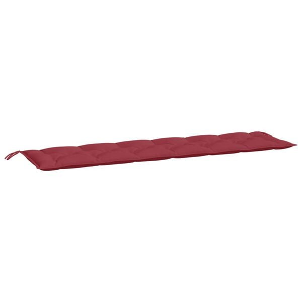 vidaXL Coussin de banc de jardin rouge bordeaux 200x50x7 cm