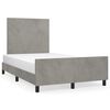 vidaXL Cadre de lit sans matelas gris clair 120x190 cm velours