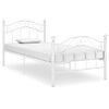 vidaXL Cadre de lit sans matelas blanc m&eacute;tal 90x200 cm