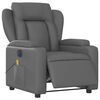 vidaXL Fauteuil de massage inclinable électrique gris similicuir