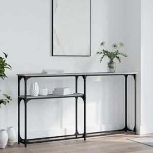 vidaXL Table console sonoma gris 145x22,5x75 cm bois d'ing&eacute;nierie
