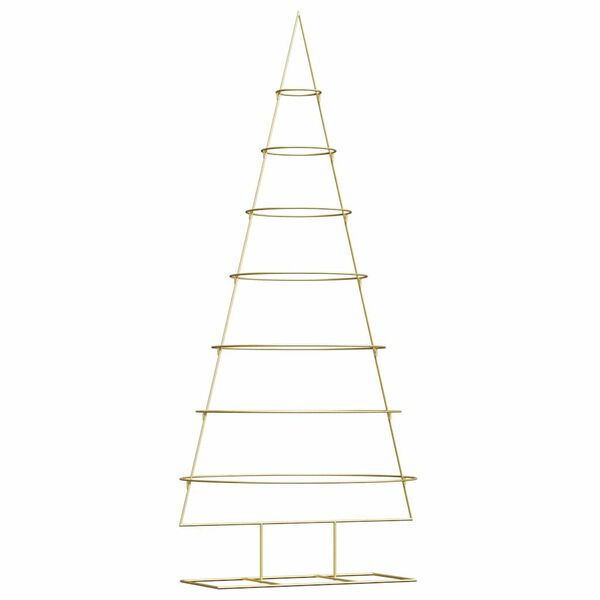 vidaXL Arbre de Noël en métal Doré 210 cm Acier peint par poudre