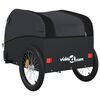 vidaXL Remorque de v&eacute;lo noir 30 kg fer