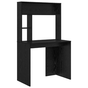 vidaXL Bureau Ch&ecirc;ne noir 91 x 50 x 149 cm Bois d'ing&eacute;nierie