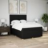 vidaXL Sommier &agrave; lattes de lit avec matelas Noir 140x190 cm Tissu