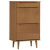 vidaXL Armoire &agrave; chaussures MOLDE Marron 59,5x35x103 cm Bois de pin