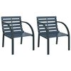 vidaXL Chaises de jardin lot de 2 Gris Bois