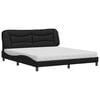 vidaXL Lit avec matelas Hvar noir 180x200 cm similicuir