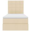 vidaXL Lit avec rangement et matelas Cr&egrave;me 100 x 200 cm Polyester