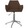 vidaXL Chaises pivotantes à manger lot de 6 marron tissu