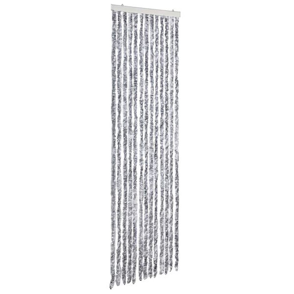 vidaXL Moustiquaire Blanc et gris 56x185 cm Chenille