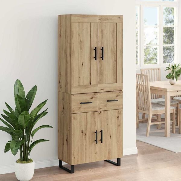 vidaXL Haut Armoire avec tiroir Ch&ecirc;ne artisanal 69,5 x 34 x 180 cm