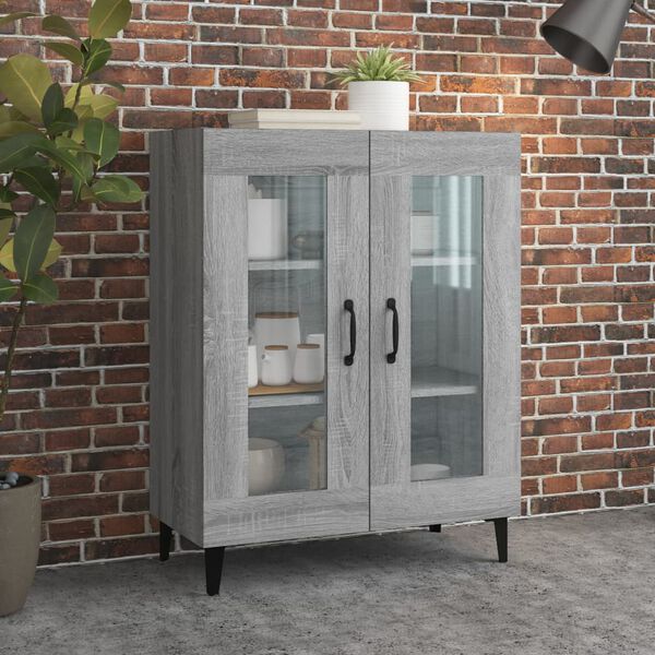 vidaXL Buffet sonoma gris 69,5x34x90 cm bois d'ingénierie