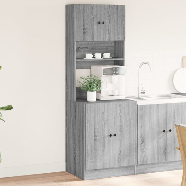 vidaXL Armoire de cuisine sonoma gris 60x50x180 cm bois d&rsquo;ing&eacute;nierie