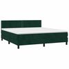 vidaXL Sommier &agrave; lattes de lit et matelas Vert fonc&eacute; 160x200cm Velours
