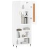 vidaXL Buffet haut Blanc brillant 69,5x34x180 cm Bois d'ing&eacute;nierie
