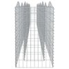 vidaXL Lit sur&eacute;lev&eacute; &agrave; gabions arqu&eacute; 600x50x100 cm Fer galvanis&eacute;