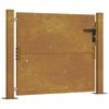 vidaXL Porte de Jardin 100 x 75 cm Noir Verrouillable