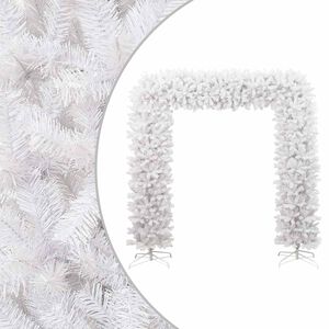 vidaXL Arche d'arbre de No&euml;l Blanc 240 cm