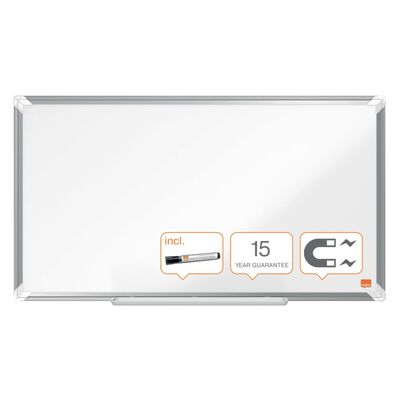 Nobo Tableau blanc magnétique écran large Premium Plus Acier 71x40 cm