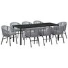 vidaXL Ensemble de salle &agrave; manger pour jardin 9 pc Anthracite