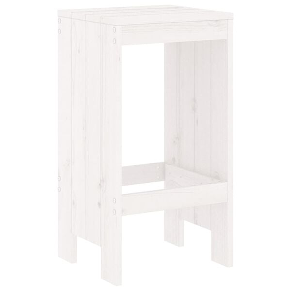 vidaXL Ensemble de bar de jardin 5 pcs blanc bois massif de pin
