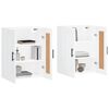 vidaXL Armoires murales 2 pcs blanc bois d'ingénierie
