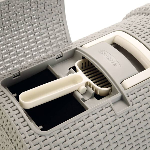 Curver Bac à litière pour chats 51 x 38,5 x 39,5 cm Gris