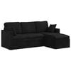 vidaXL Canap&eacute; Noir 198 x 134 x 80 cm Velours