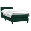 vidaXL Sommier &agrave; lattes de lit et matelas vert fonc&eacute; 80x210 cm velours