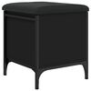 vidaXL Banc de rangement noir 42x42x45 cm bois d'ing&eacute;nierie