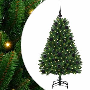 vidaXL Sapin de No&euml;l artificiel 120 cm 150 LED Blanc chaud Vert