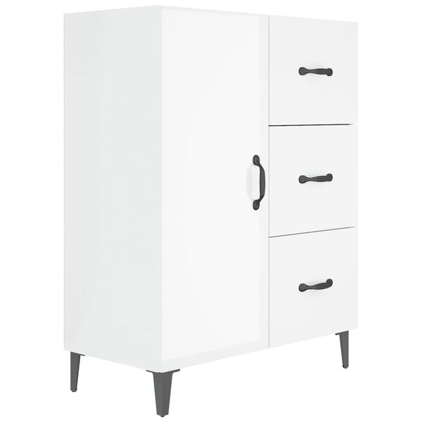 vidaXL Buffet Blanc brillant 69,5x34x90 cm Bois d'ingénierie