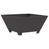 vidaXL Bassin de feu Noir 60 x 60 x 30 cm Acier patin&eacute;