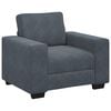 vidaXL Fauteuil gris fonc&eacute; 60 cm velours
