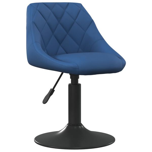 vidaXL Chaises pivotantes &agrave; manger lot de 4 bleu velours