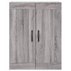 vidaXL Buffet haut Sonoma gris 69,5x34x180 cm Bois d'ing&eacute;nierie