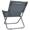 vidaXL Chaises pliables de plage lot de 2 Tissu Gris