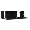 vidaXL Ensemble de meubles TV 3 pcs Noir Bois d'ing&eacute;nierie