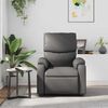 vidaXL Fauteuil de massage inclinable Gris Similicuir
