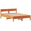 vidaXL Cadre de lit sans matelas cire marron 150x200cm bois pin massif