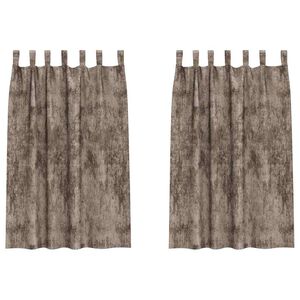 vidaXL Rideaux en velours 2 pc Cappuccino 175 x 140 cm Velours