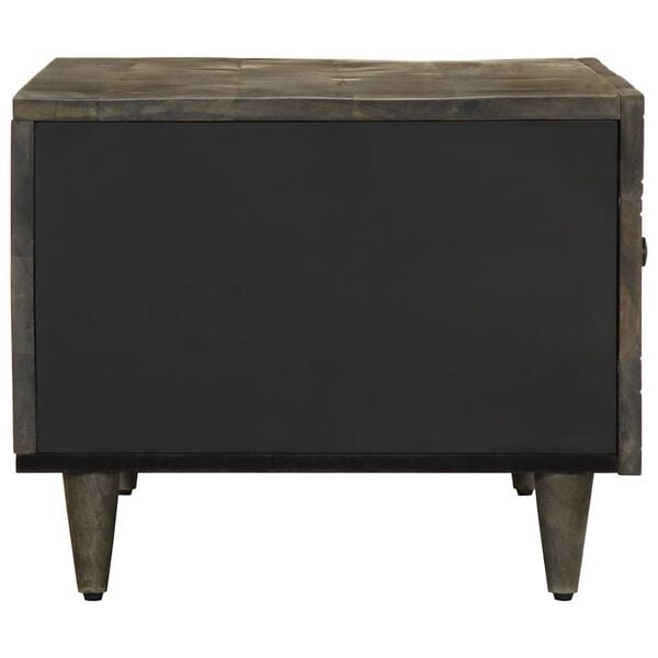 vidaXL Table basse gris clair 80x50x40 cm bois de manguier massif