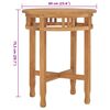 vidaXL Table de bistro &Oslash;60x75,5 cm bois de teck solide