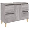 vidaXL Meuble d'&eacute;vier sonoma gris 80x33x60 cm bois d'ing&eacute;nierie