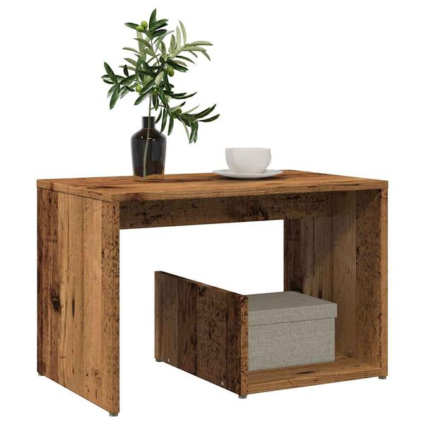 vidaXL Table d'appoint vieux bois 59x36x38 cm bois d'ing&eacute;nierie