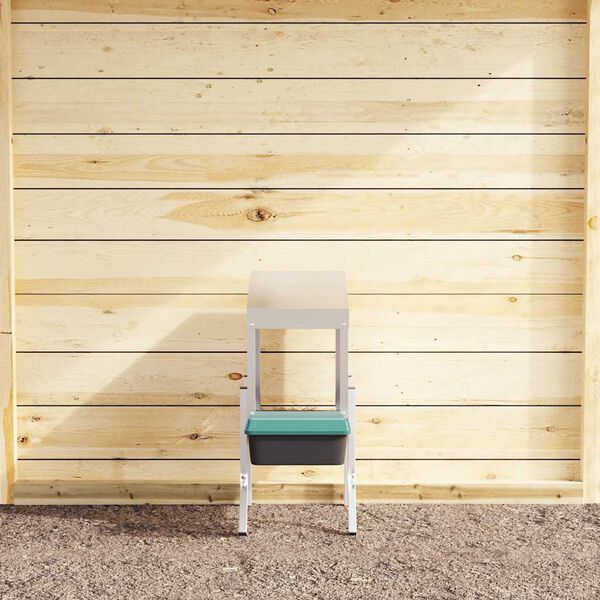 vidaXL Nichoir à poules2 compartiments avec pieds en acier galvanisé